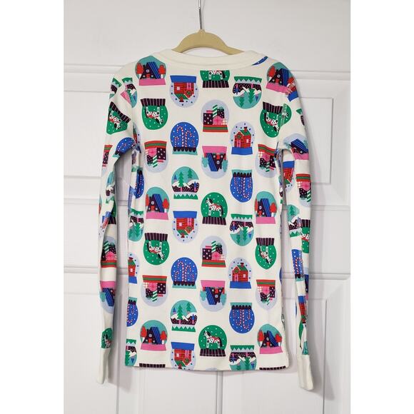 Hannah Andersson Snow Globe Pajamas 100% Organic Cotton‎ Size 6/7 - Picture 3 of 5